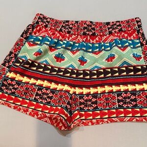 BCBGMaxAzria Multicolor Patterned Athletic Shorts
